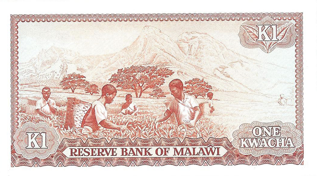 Back of Malawi p14d: 1 Kwacha from 1981