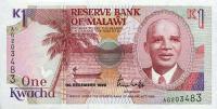 p23a from Malawi: 1 Kwacha from 1990