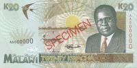 p32s from Malawi: 20 Kwacha from 1995