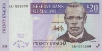 p38b from Malawi: 20 Kwacha from 1997