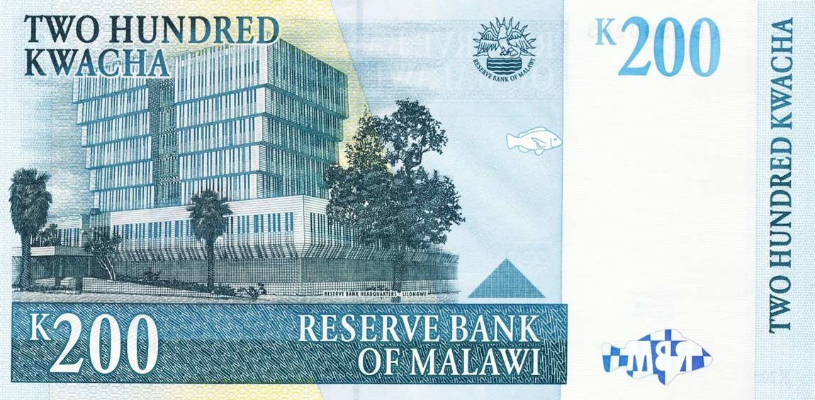 Back of Malawi p41: 200 Kwacha from 1997