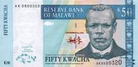 p45a from Malawi: 50 Kwacha from 2001