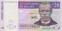 p52c from Malawi: 20 Kwacha from 2007