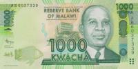 p62a from Malawi: 1000 Kwacha from 2012