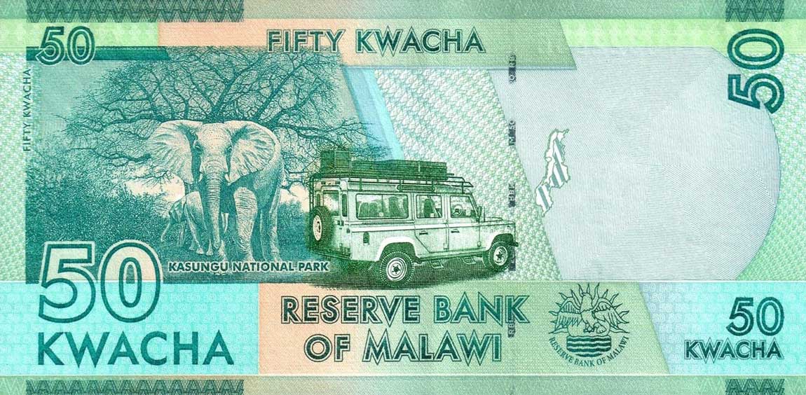 Back of Malawi p64a: 50 Kwacha from 2014