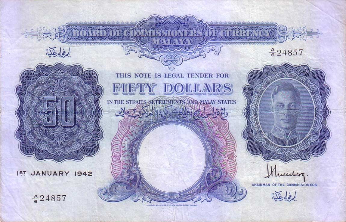 Front of Malaya p14: 50 Dollars from 1942