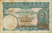 p3 from Malaya: 25 Cents from 1940