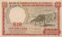 p9c from Malaya and British Borneo: 10 Dollars from 1961