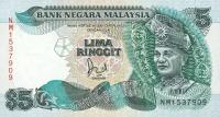 p28b from Malaysia: 5 Ringgit from 1989