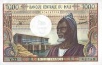 Gallery image for Mali p13c: 1000 Francs from 1970