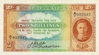 p17a from Malta: 2 Shillings from 1942