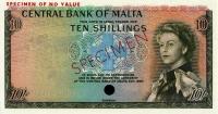 p28ct from Malta: 10 Shillings from 1967