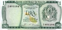 Gallery image for Malta p31a: 1 Lira