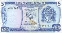 p32b from Malta: 5 Lira from 1973