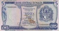 Gallery image for Malta p32s: 5 Lira