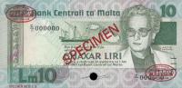 p39s from Malta: 10 Lira from 1986
