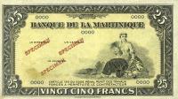 Gallery image for Martinique p17s: 25 Francs