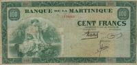 p19a from Martinique: 100 Francs from 1942