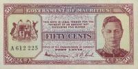 p25b from Mauritius: 50 Cents from 1940