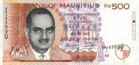 p46 from Mauritius: 500 Rupees from 1998