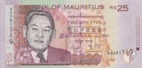 p49b from Mauritius: 25 Rupees from 2003