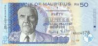 p50a from Mauritius: 50 Rupees from 1999