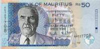 p50c from Mauritius: 50 Rupees from 2003