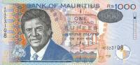 p54a from Mauritius: 1000 Rupees from 1999