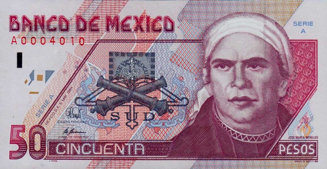 Front of Mexico p107a: 50 Pesos from 1994