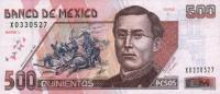 p110c from Mexico: 500 Pesos from 1998