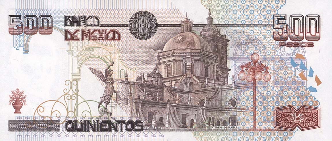 Back of Mexico p115: 500 Pesos from 2000
