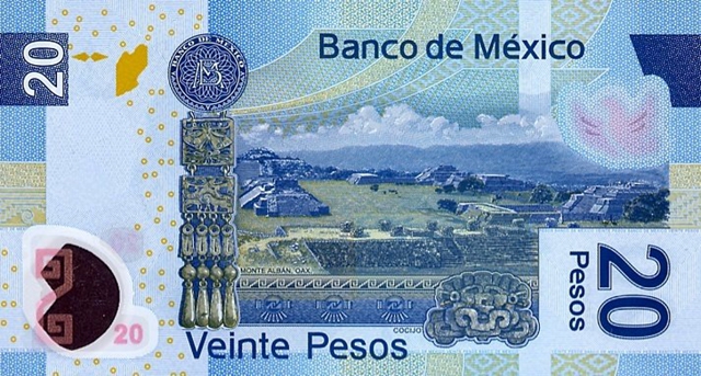 Back of Mexico p122a: 20 Pesos from 2006