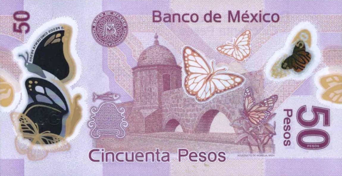 Back of Mexico p123Ad: 50 Pesos from 2012
