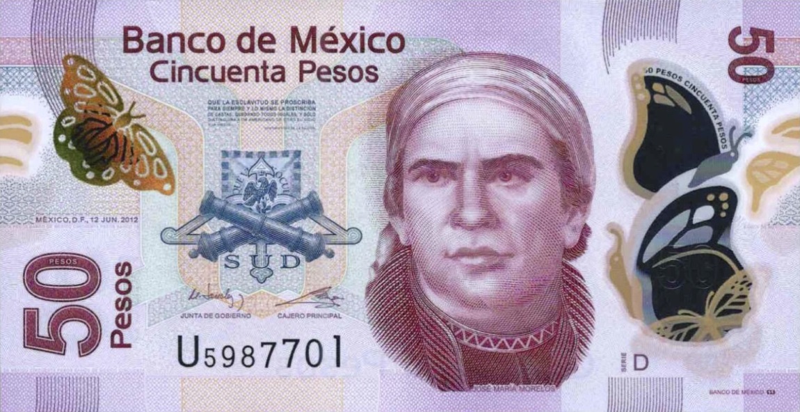 Front of Mexico p123Ad: 50 Pesos from 2012