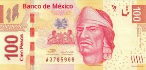 p124a from Mexico: 100 Pesos from 2008