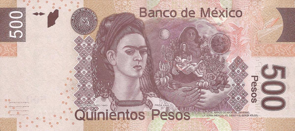 Back of Mexico p126ak: 500 Pesos from 2014