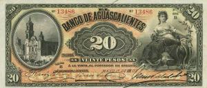 pS103b from Mexico: 20 Pesos from 1902