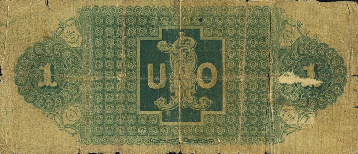 Back of Mexico pS117: 1 Peso from 1874