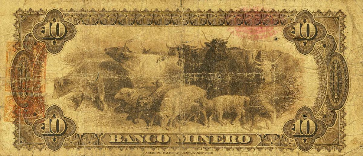 Back of Mexico pS164Af: 10 Pesos from 1897