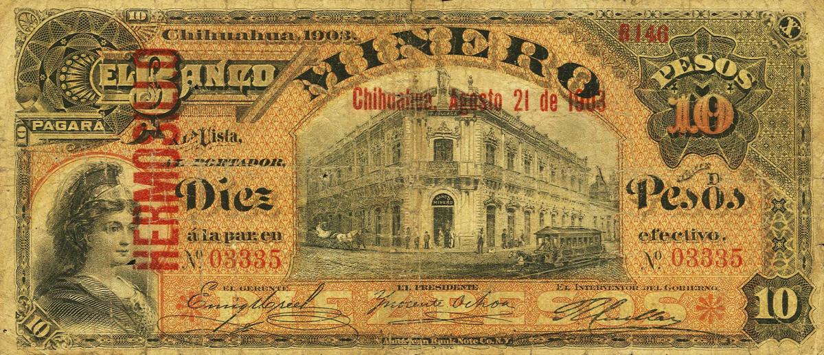 Front of Mexico pS164Af: 10 Pesos from 1897
