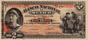 pS256a from Mexico: 2 Pesos from 1885