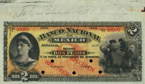 pS256s1 from Mexico: 2 Pesos from 1885