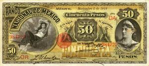 pS260d from Mexico: 50 Pesos from 1885