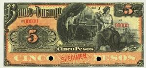 pS273As from Mexico: 5 Pesos from 1914