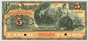 pS273s3 from Mexico: 5 Pesos from 1891