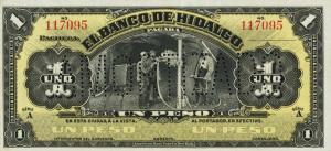 pS304b from Mexico: 1 Peso from 1914