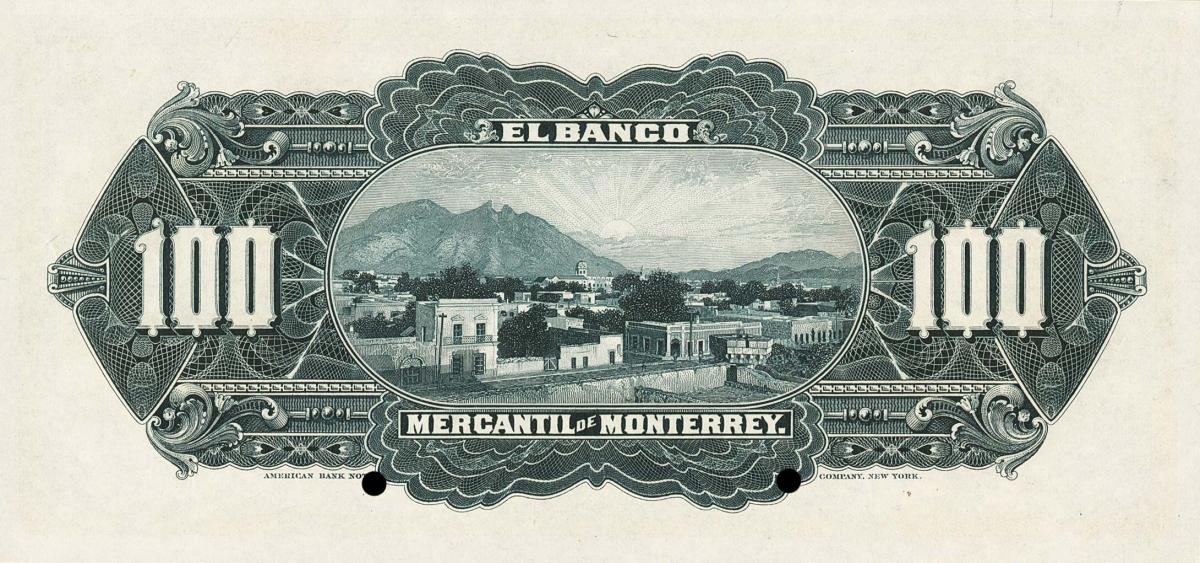 Back of Mexico pS356s: 100 Pesos from 1900