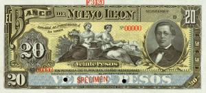 pS362s from Mexico: 20 Pesos from 1894