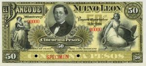 pS363s from Mexico: 50 Pesos from 1893