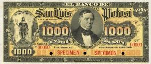 pS405s3 from Mexico: 1000 Pesos from 1897